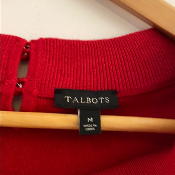 Talbots EMBELLISHED COTTON BLEND SWEATER Size M - Picture 4 of 8